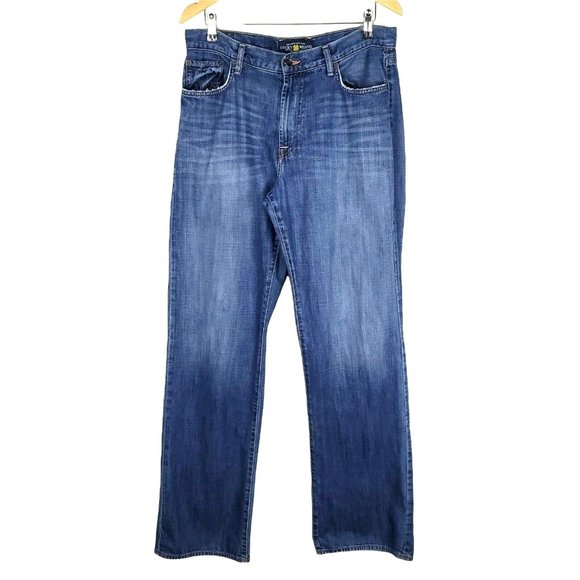34x34 Blue Distressed Denim 